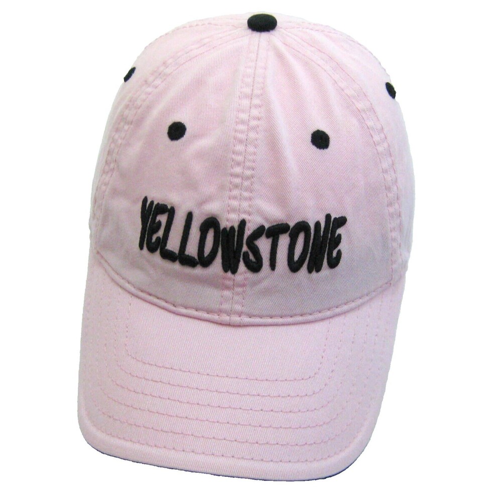 YELLOWSTONE Women's Pink Baseball Cap Hat Adult Adjustable National Park Cotton
